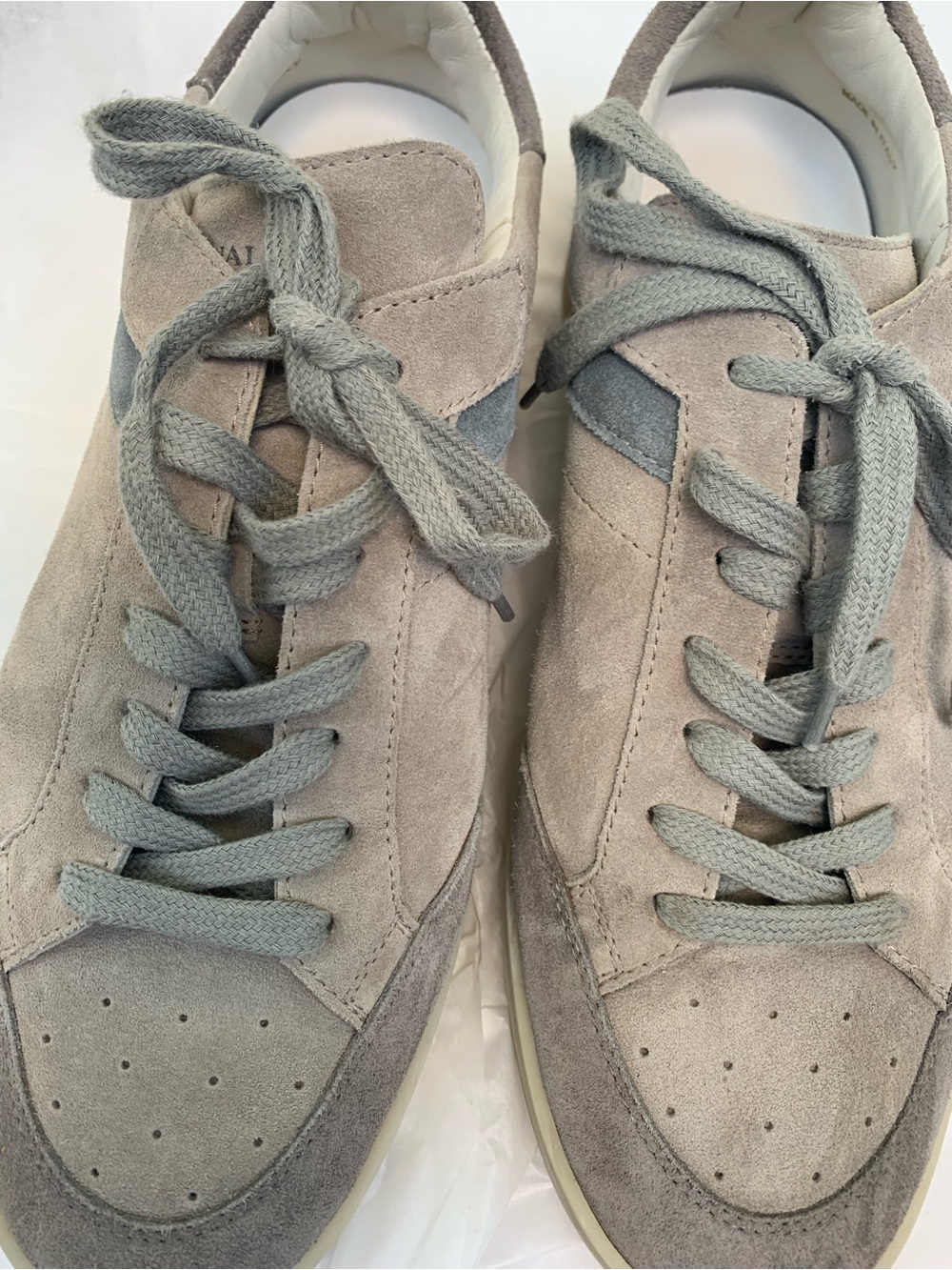 Canali Light Gray Suede Low-Top Sneaker 43 US 10